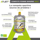 Nutri-Bay | ATLET - Compote Protéinée BIO (100g) - Pomme-Banane